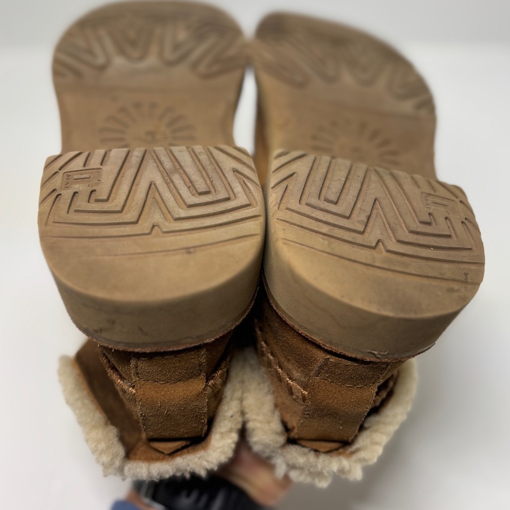 UGG Shearling Slip-On Loafers Brown Women’s 8 - Picture 9 of 11